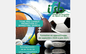 Ouverture d'une formation: promotion et marketing sportif à l'IFSB