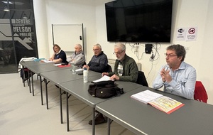 De gauche à droite : Evelyne Peyrou, Jean-Michel Bidart, Daniel Pédaillé, Jean-Michel Poli, Jean-Léon Pourteau.